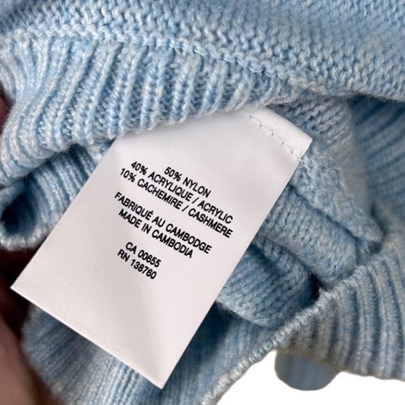 Reitmans women’s cashmere blend sweater light blue lightweight size small - Picture 6 of 8